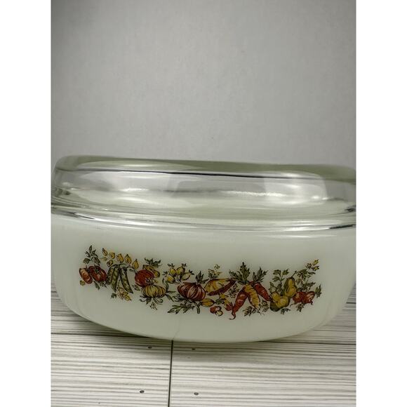 Anchor Hocking Spice of Life 1.5 Qt Casserole Baking Dish #433 with Lid/Cradle - Picture 2 of 8